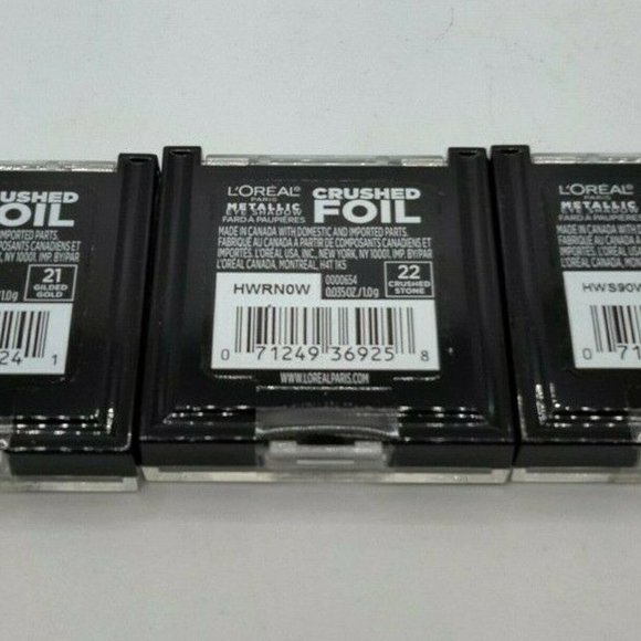 (Lot of 3) Loreal Crushed Foil Metallic Eyeshadow - Picture 2 of 7